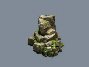 Mossy rocks 3D Model