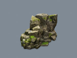 Mossy rocks 3D Model