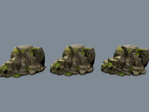 Mossy rocks 3D Model