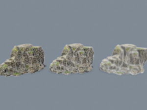 Mossy rocks 3D Model