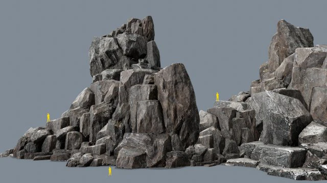 Cliff rocks 3D Model .c4d .max .obj .3ds .fbx .stl .blend 