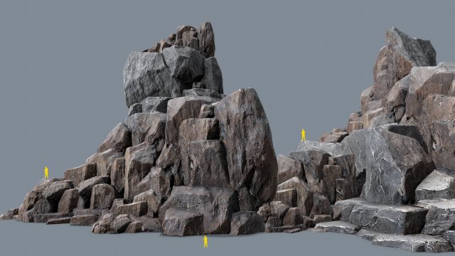 Cliff rocks 3D मॉडल .c4d .max .obj .3ds .fbx .stl .blend 