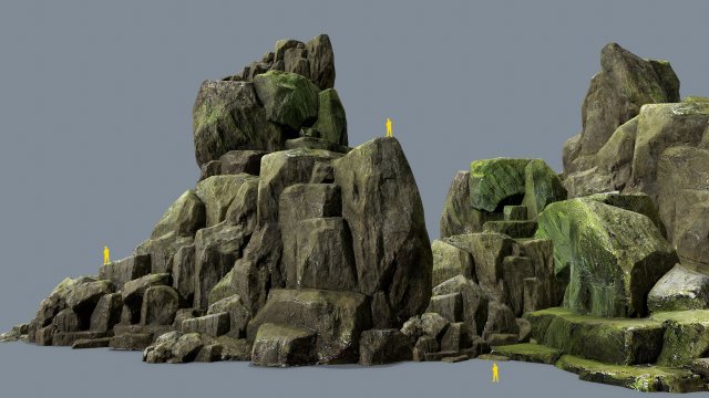 Forest rocks 3D Модель .c4d .max .obj .3ds .fbx .stl .blend 