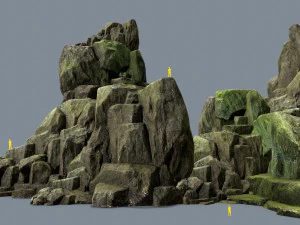 Rocce della foresta Modello 3D