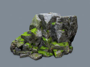 Rocce della foresta Modello 3D