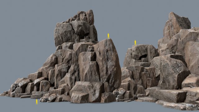 Desert rocks Model 3D .c4d .max .obj .3ds .fbx .stl .blend 