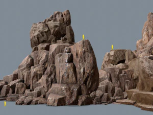 Скелі скелі 3D Модель