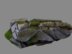 Mossy rocks Modello 3D