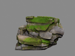 Mossy rocks Modello 3D