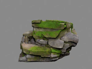Mossy rocks 3D Model