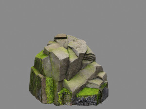 Mossy rocks Modello 3D