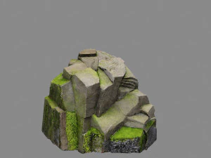 Mossy rocks 3D Model