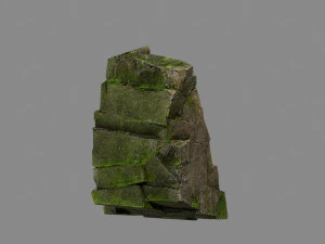 Mossy rocks 3D Model