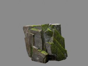 Mossy rocks Modello 3D
