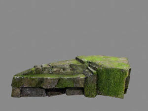 Mossy rocks 3D Model