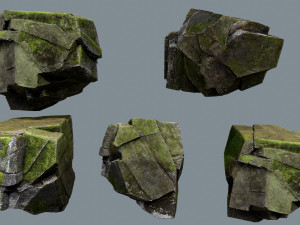 Mossy rocks Modello 3D