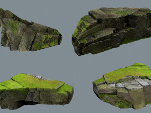 Mossy rocks Modello 3D