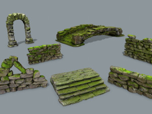 Ruin set Modello 3D