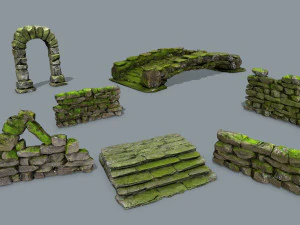 Ruin set 3D Model