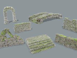 Ruin set Modello 3D