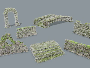 Ruin set 3D Model