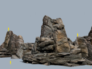 Cliff rocks Modèle 3D