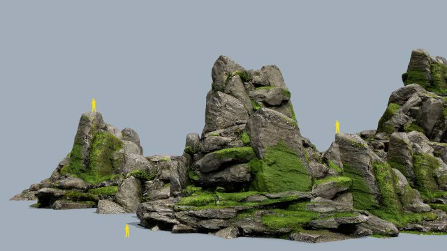Forest rocks 3D Model .c4d .max .obj .3ds .fbx .stl .blend