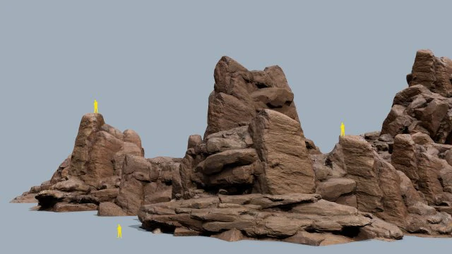 Desert rocks 3D Model .c4d .max .obj .3ds .fbx .stl .blend 