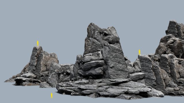 Cliff rocks 3D Model .c4d .max .obj .3ds .fbx .stl .blend 