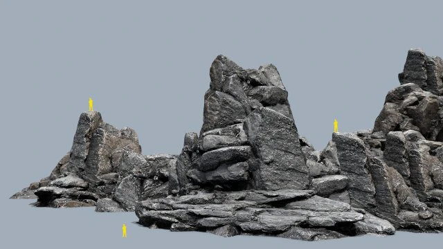 Cliff rocks 3D Model .c4d .max .obj .3ds .fbx .stl .blend 