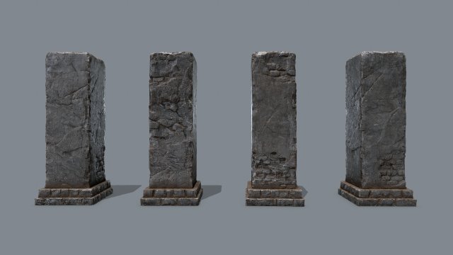 Old ruins 3D 模型 .c4d .max .obj .3ds .fbx .stl .blend 