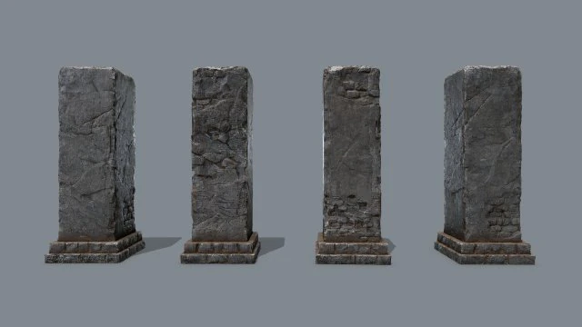 Old ruins 3D Model .c4d .max .obj .3ds .fbx .stl .blend