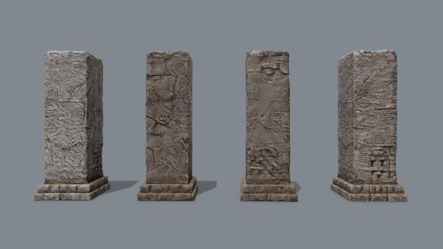 Old ruins 3D Model .c4d .max .obj .3ds .fbx .stl .blend 