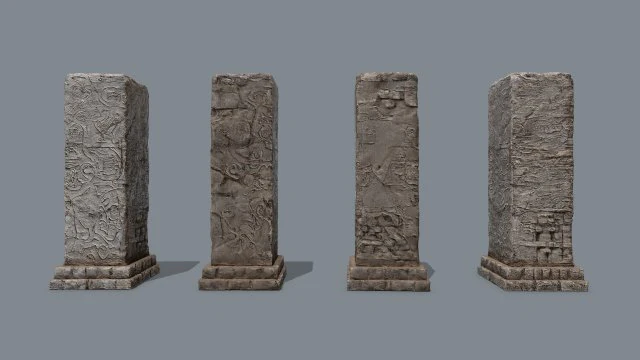 Old ruins 3D Model .c4d .max .obj .3ds .fbx .stl .blend