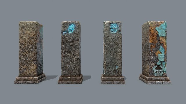 Old ruins 3D 模型 .c4d .max .obj .3ds .fbx .stl .blend 
