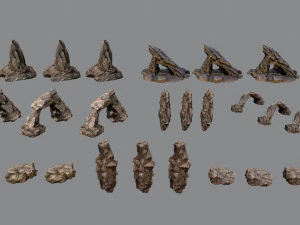 Desert rocks 3D Model