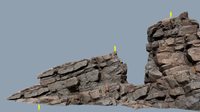 Cliff rocks 3D 모델 .c4d .max .obj .3ds .fbx .stl .blend 