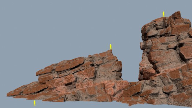 Desert rocks 3D Model .c4d .max .obj .3ds .fbx .stl .blend 