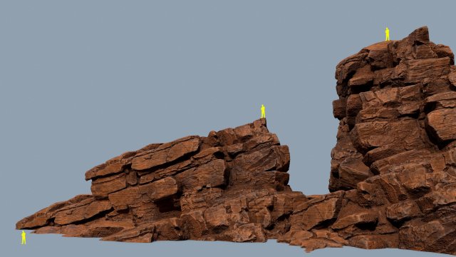 Desert rocks 3D Model .c4d .max .obj .3ds .fbx .stl .blend 