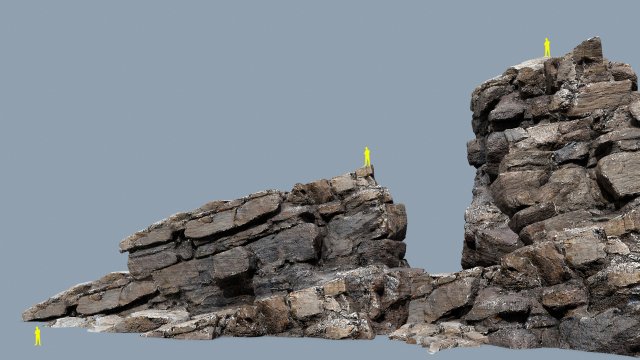 Cliff rocks 3D Model .c4d .max .obj .3ds .fbx .stl .blend 