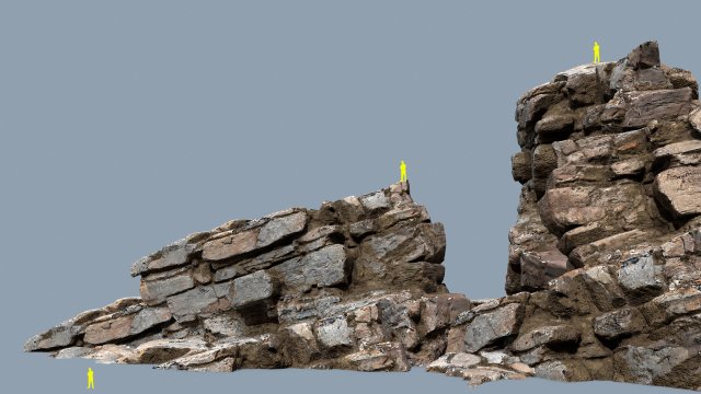 Cliff rocks 3D Model .c4d .max .obj .3ds .fbx .stl .blend