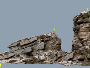 U&ccedil;urum kayaları 3D Model