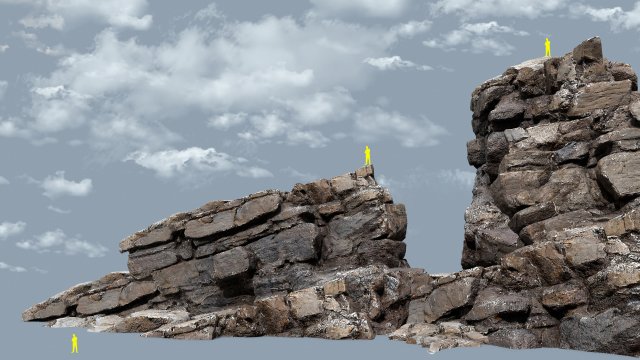 Cliff rocks 3D Model .c4d .max .obj .3ds .fbx .stl .blend 