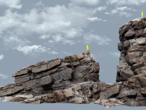 Cliff rocks Model 3D