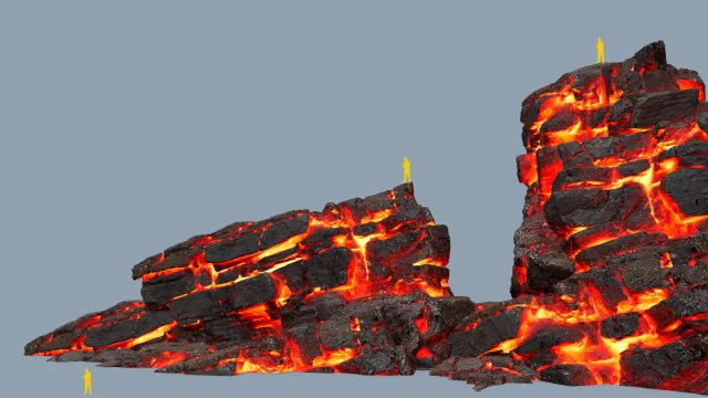 Lava rocks 3D Model .c4d .max .obj .3ds .fbx .stl .blend 