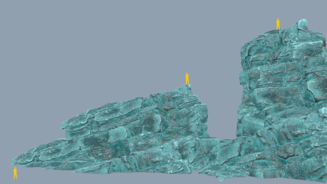 Ice rocks Model 3D .c4d .max .obj .3ds .fbx .stl .blend 