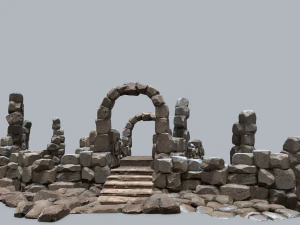 Ruina, ściana Model 3D