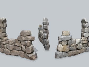 Ruin wall Modèle 3D