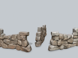 Ruin wall Modèle 3D
