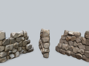 Ruin wall Modèle 3D